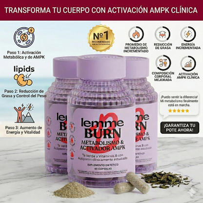 OFERTA 2X1 - Lemme Burn : Apoyo al Metabolismo y Reducción de Grasa Abdominal
