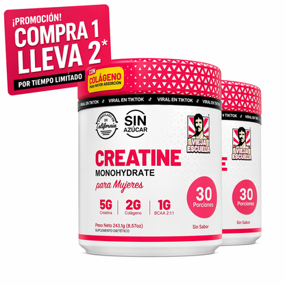 OFERTA 2X1 | Creatina + Colágeno + BCAA - Más Fuerza y Definición Femenina