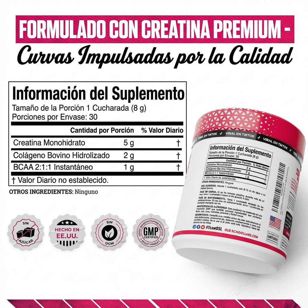 OFERTA 2X1 | Creatina + Colágeno + BCAA - Más Fuerza y Definición Femenina