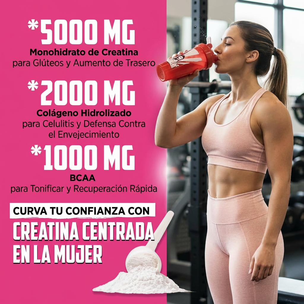 OFERTA 2X1 | Creatina + Colágeno + BCAA - Más Fuerza y Definición Femenina